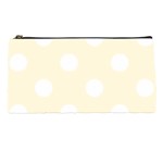 Polka Dots - White on Cornsilk Yellow Pencil Case