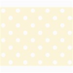 Polka Dots - White on Cornsilk Yellow Collage 8  x 10 