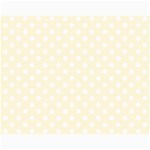 Polka Dots - White on Cornsilk Yellow Collage 11  x 14 