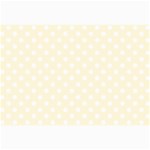 Polka Dots - White on Cornsilk Yellow Collage 12  x 18 