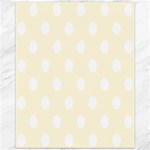 Polka Dots - White on Cornsilk Yellow Canvas 11  x 14 