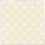 Polka Dots - White on Cornsilk Yellow Canvas 12  x 12 