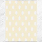 Polka Dots - White on Cornsilk Yellow Canvas 12  x 16 