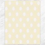 Polka Dots - White on Cornsilk Yellow Canvas 16  x 20 