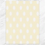 Polka Dots - White on Cornsilk Yellow Canvas 18  x 24 