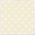 Polka Dots - White on Cornsilk Yellow Canvas 20  x 20 