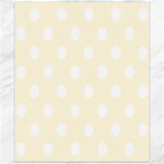 Polka Dots - White on Cornsilk Yellow Canvas 20  x 24 