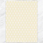 Polka Dots - White on Cornsilk Yellow Canvas 36  x 48 