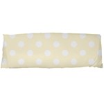 Polka Dots - White on Cornsilk Yellow Body Pillow Case Dakimakura (Two Sides)
