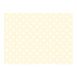 Polka Dots - White on Cornsilk Yellow Double Sided Flano Blanket (Mini)