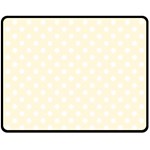 Polka Dots - White on Cornsilk Yellow Fleece Blanket (Medium) (One Side)