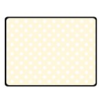 Polka Dots - White on Cornsilk Yellow Fleece Blanket (Small) (One Side)