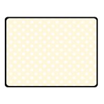Polka Dots - White on Cornsilk Yellow Double Sided Fleece Blanket (Small) (Two Sides)