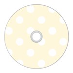 Polka Dots - White on Cornsilk Yellow CD Wall Clock