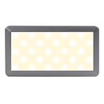 Polka Dots - White on Cornsilk Yellow Memory Card Reader (Mini)