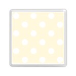 Polka Dots - White on Cornsilk Yellow Memory Card Reader with Storage (Square)
