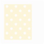 Polka Dots - White on Cornsilk Yellow Small Garden Flag (Two Sides)