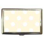 Polka Dots - White on Cornsilk Yellow Cigarette Money Case