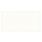 Polka Dots - Cornsilk Yellow on White Satin Shawl