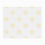 Polka Dots - Cornsilk Yellow on White Small Glasses Cloth