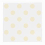 Polka Dots - Cornsilk Yellow on White Medium Glasses Cloth (2 Sides)