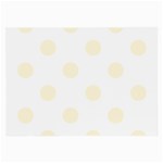 Polka Dots - Cornsilk Yellow on White Large Glasses Cloth (2 Sides)