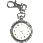 Polka Dots - Cornsilk Yellow on White Key Chain Watch