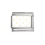 Polka Dots - Cornsilk Yellow on White Italian Charm (9mm)