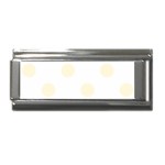 Polka Dots - Cornsilk Yellow on White Superlink Italian Charm (9mm)