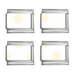 Polka Dots - Cornsilk Yellow on White 9mm Italian Charm (4 pack)