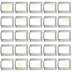 Polka Dots - Cornsilk Yellow on White 9mm Italian Charm (25 pack)