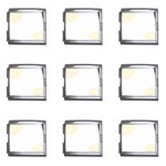 Polka Dots - Cornsilk Yellow on White Mega Link Italian Charm (9 pack)