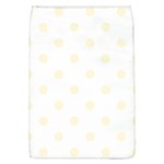 Polka Dots - Cornsilk Yellow on White Removable Flap Cover (L)