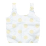 Polka Dots - Cornsilk Yellow on White Full Print Recycle Bag (L)