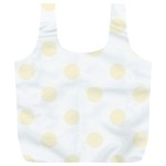Polka Dots - Cornsilk Yellow on White Full Print Recycle Bag (XL)