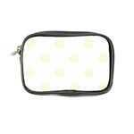 Polka Dots - Cornsilk Yellow on White Coin Purse
