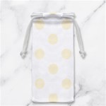 Polka Dots - Cornsilk Yellow on White Jewelry Bag
