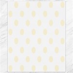 Polka Dots - Cornsilk Yellow on White Canvas 11  x 14 