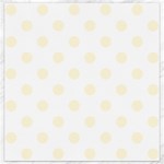 Polka Dots - Cornsilk Yellow on White Canvas 12  x 12 