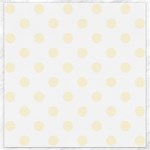 Polka Dots - Cornsilk Yellow on White Canvas 16  x 16 