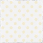 Polka Dots - Cornsilk Yellow on White Canvas 20  x 20 