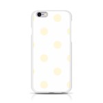 Polka Dots - Cornsilk Yellow on White Apple iPhone 6/6S Silicone Case (Transparent)