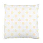 Polka Dots - Cornsilk Yellow on White Standard Cushion Case (One Side)