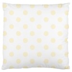 Polka Dots - Cornsilk Yellow on White Standard Flano Cushion Case (Two Sides)
