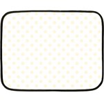 Polka Dots - Cornsilk Yellow on White Fleece Blanket (Mini)