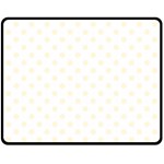Polka Dots - Cornsilk Yellow on White Fleece Blanket (Medium) (One Side)