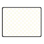 Polka Dots - Cornsilk Yellow on White Fleece Blanket (Small) (One Side)