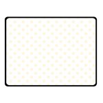 Polka Dots - Cornsilk Yellow on White Double Sided Fleece Blanket (Small) (Two Sides)