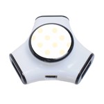 Polka Dots - Cornsilk Yellow on White Portable USB Hub (One Side)