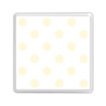 Polka Dots - Cornsilk Yellow on White Memory Card Reader with Storage (Square)